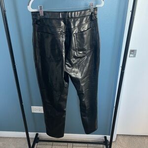 Black faux leather pants from Abercrombie